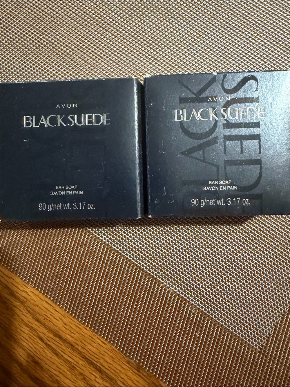 Avon Black Suede Soap Bars - Black